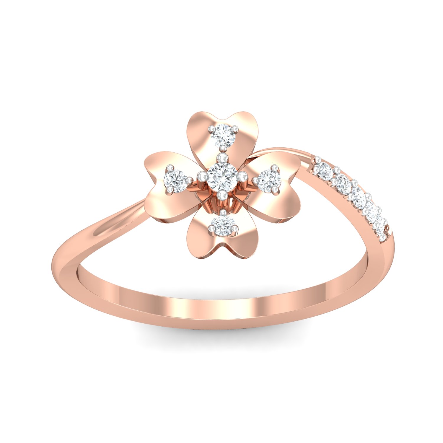 Designer 14K Rose Gold Ladies Diamond Cocktail Ring 1 carat by Luxurman  803025